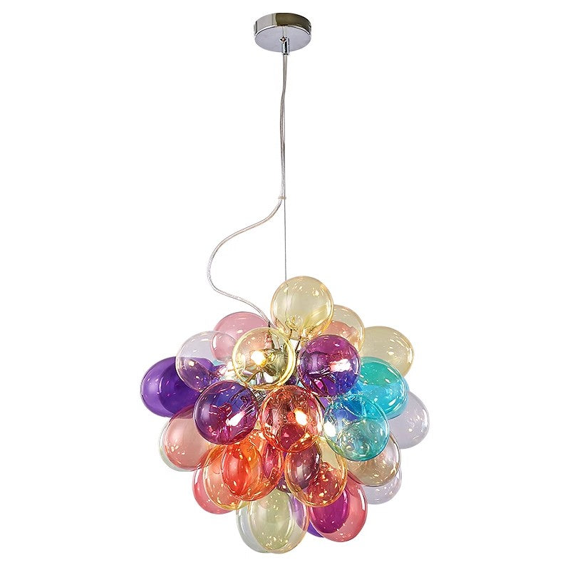 Colorful glass bubbles chandelier romantic design bring Happy mood