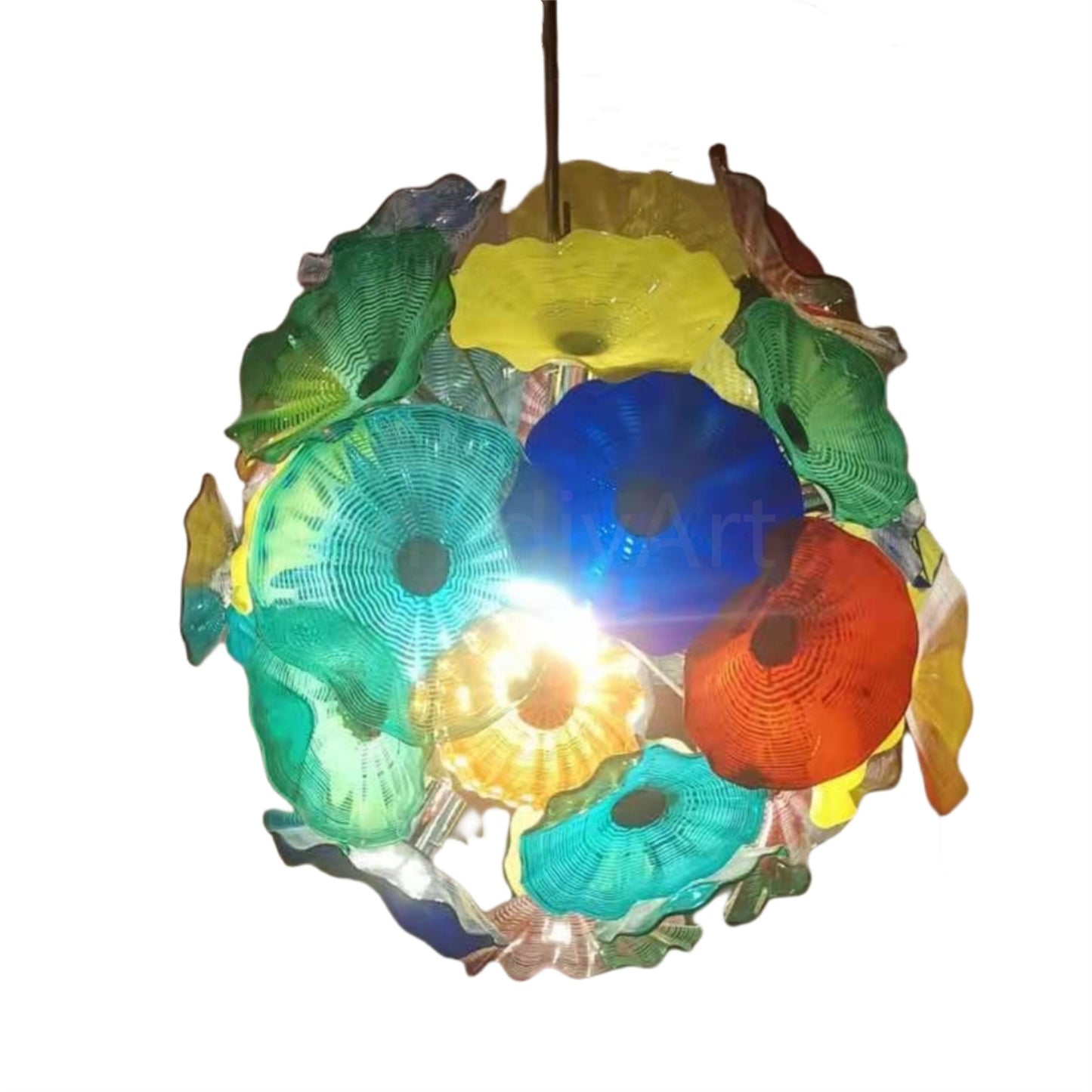 China manufacturer blown glass floral glass chandelier