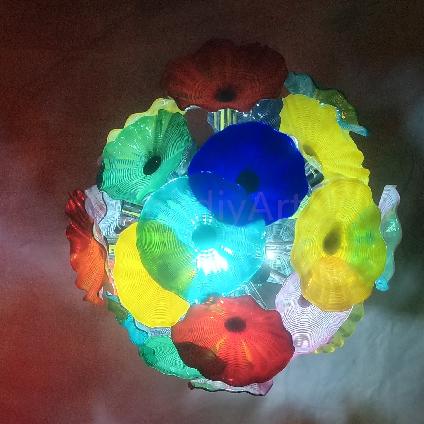 China manufacturer blown glass floral glass chandelier