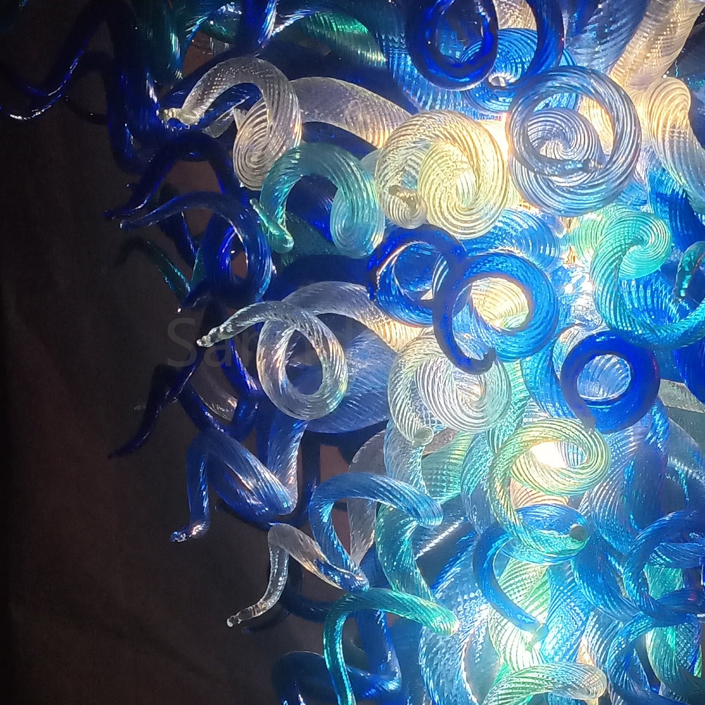 Hand made custom glass pendant lamp art unique design