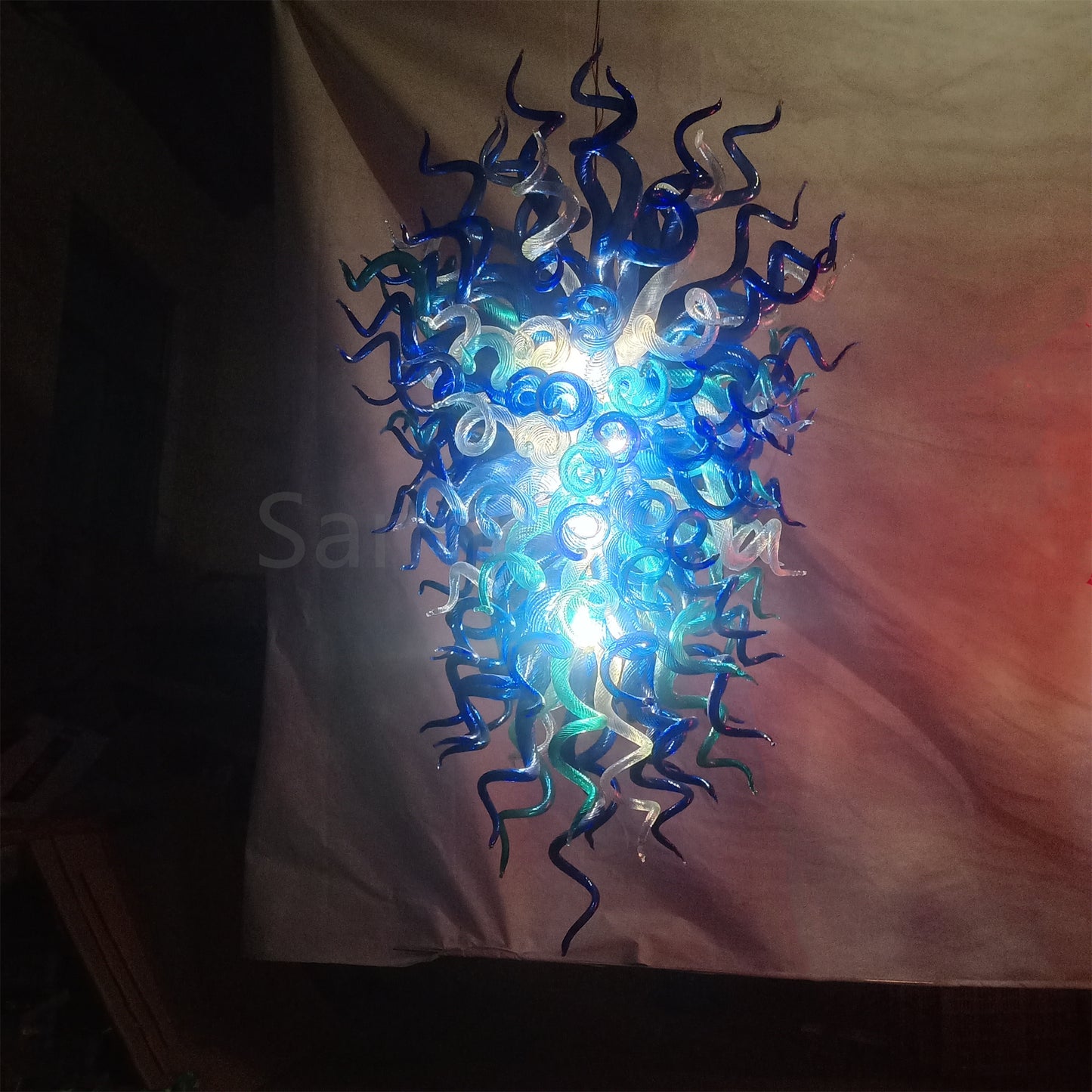 Hand made custom glass pendant lamp art unique design
