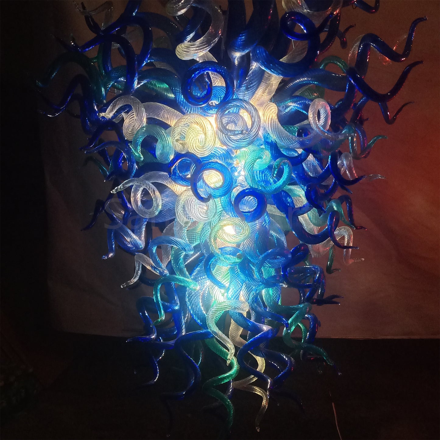 Hand made custom glass pendant lamp art unique design