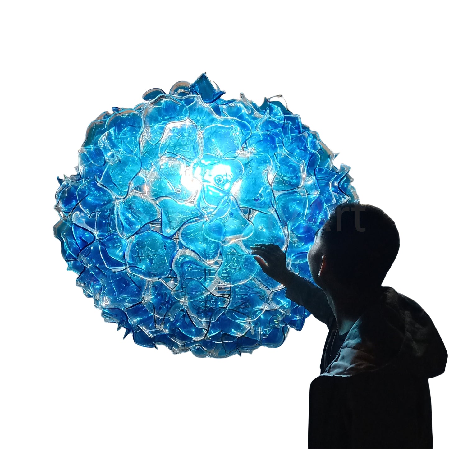 120cm DIY hand made blowing glass antique floral chandelier
