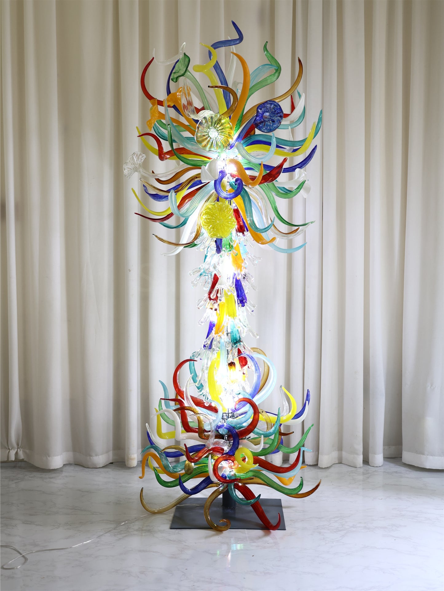 Indoor floor lighting blown glass sculpture decoration chihuly tyle