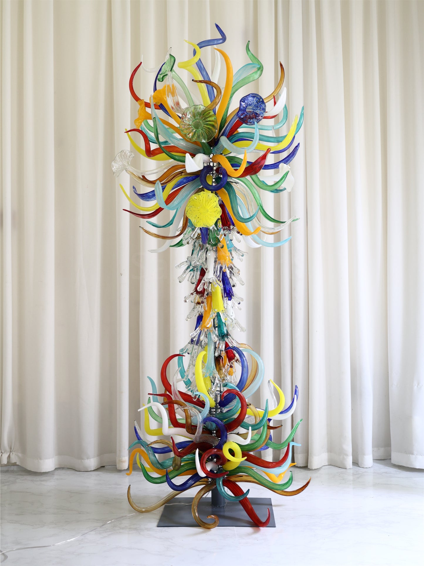 Indoor floor lighting blown glass sculpture decoration chihuly tyle