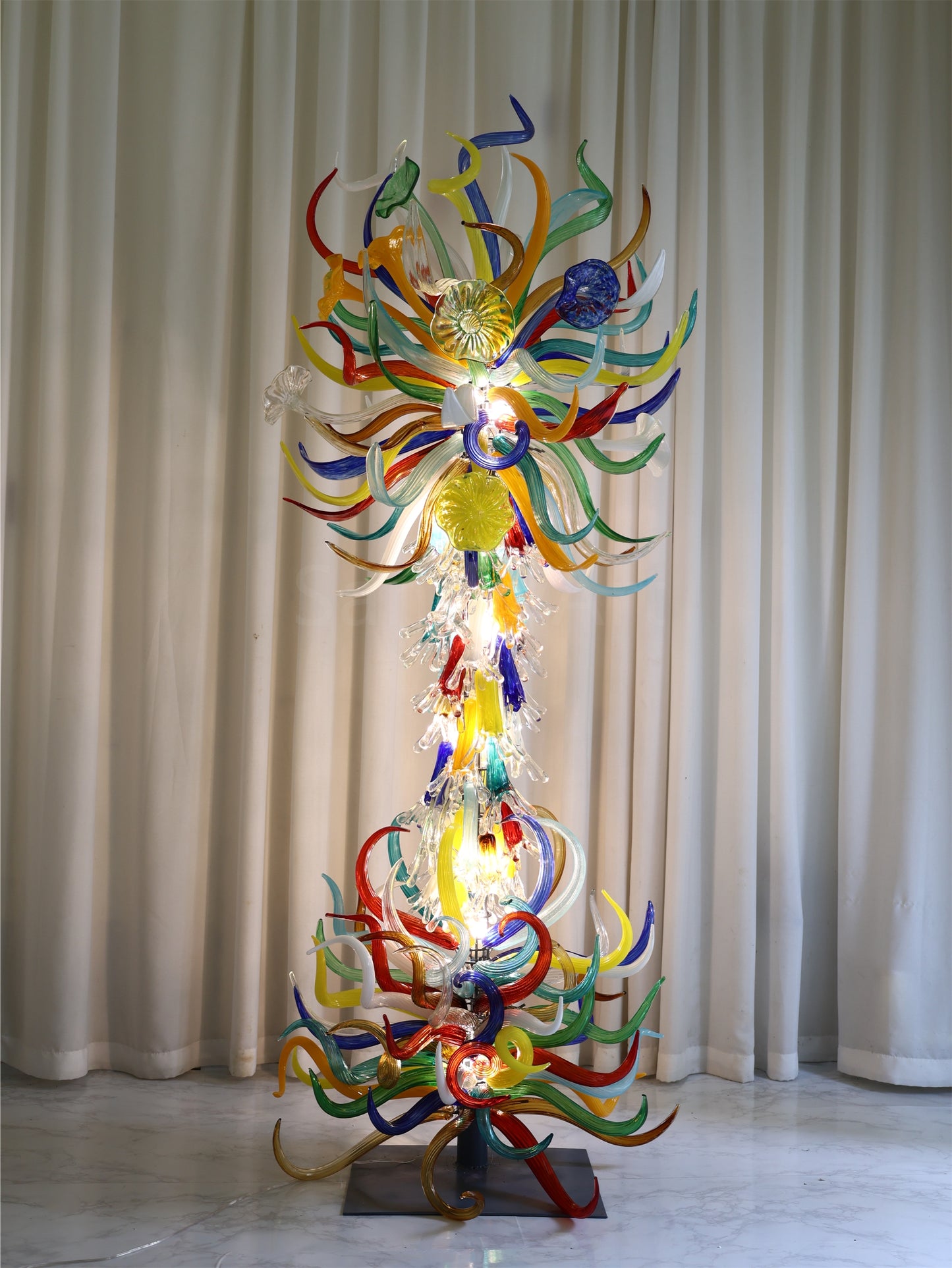 Indoor floor lighting blown glass sculpture decoration chihuly tyle