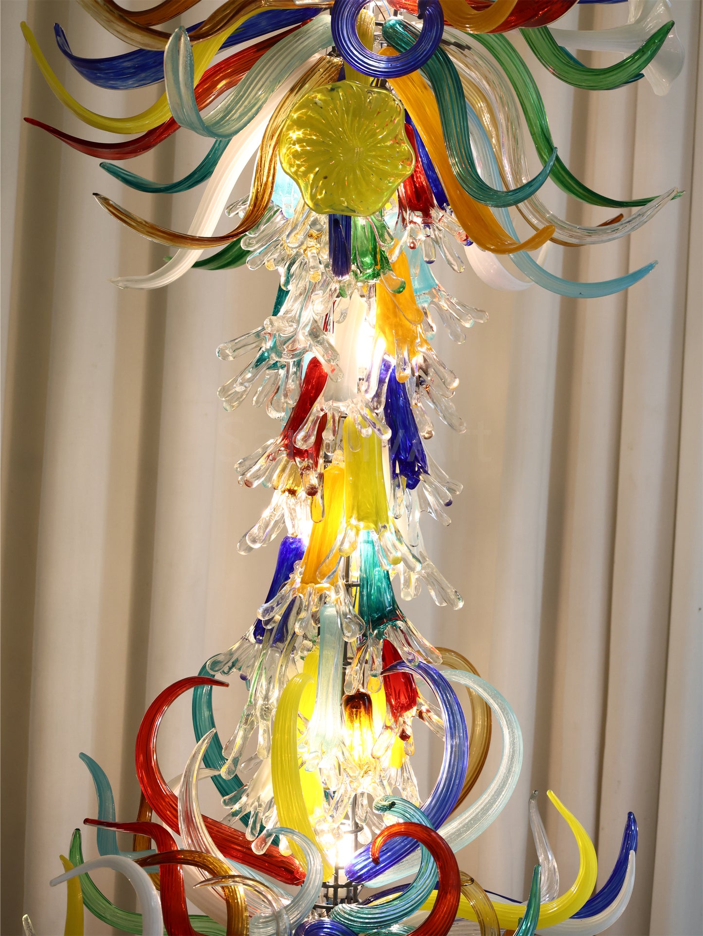 Indoor floor lighting blown glass sculpture decoration chihuly tyle