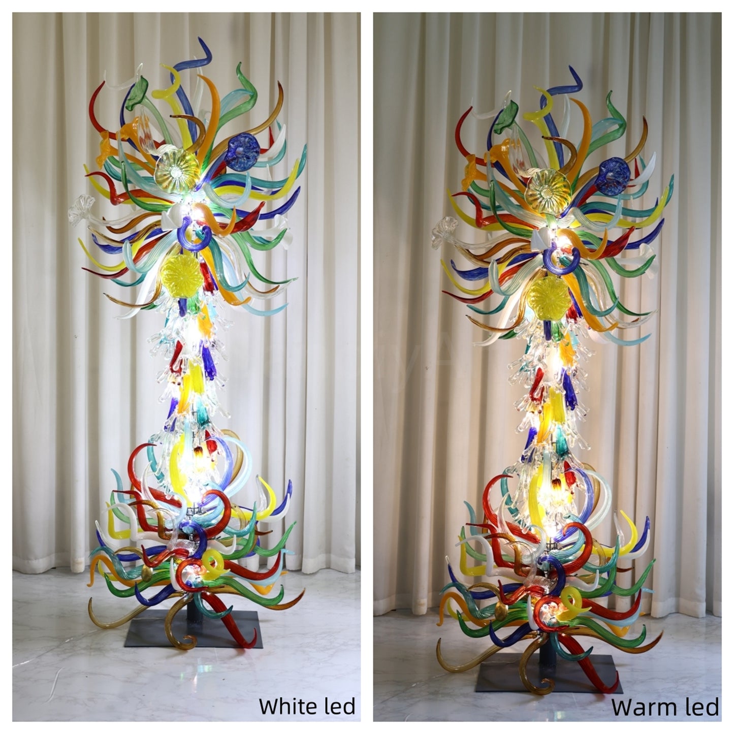 Indoor floor lighting blown glass sculpture decoration chihuly tyle