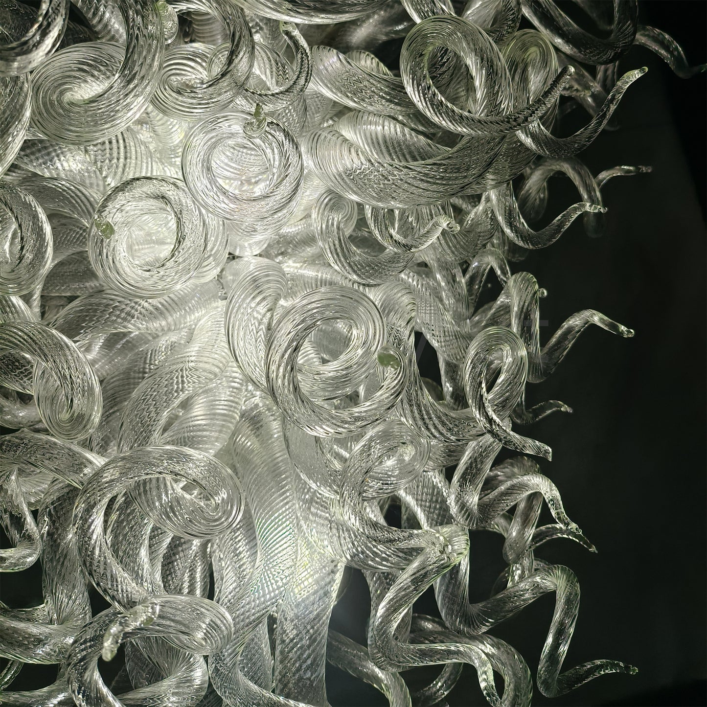 Clear color chandelier hand blown glass