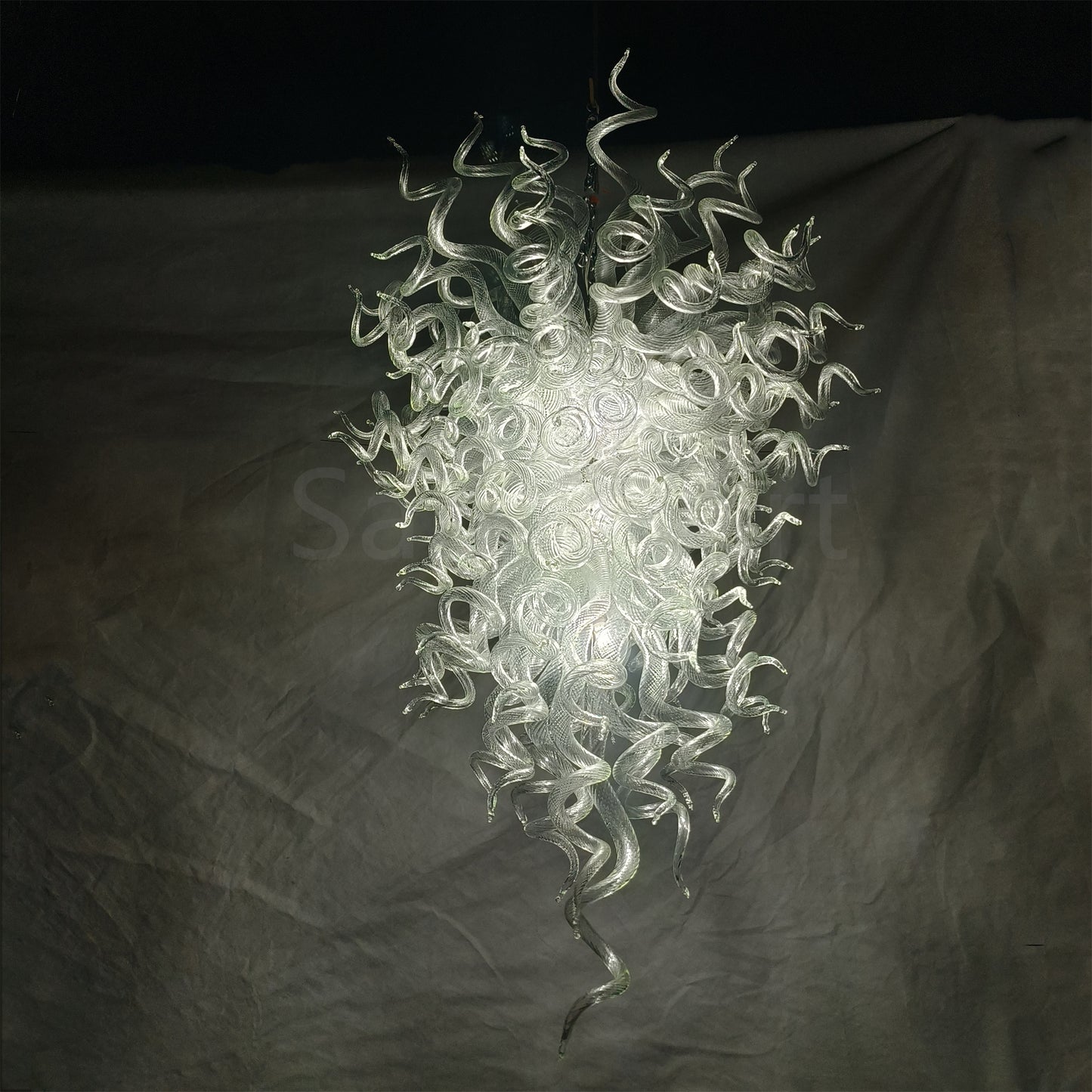 Clear color chandelier hand blown glass