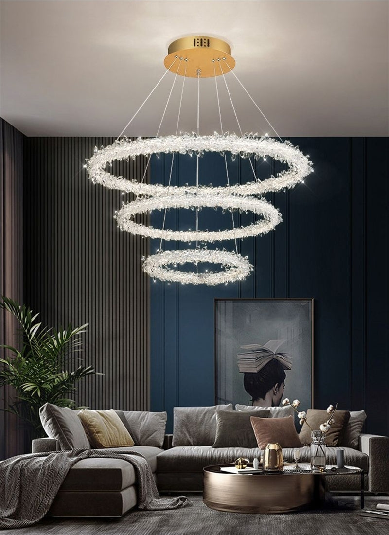 Luxury Circular Crystal Chandelier Creative Modern design