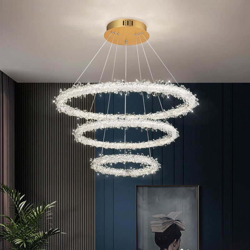 Luxury Circular Crystal Chandelier Creative Modern design