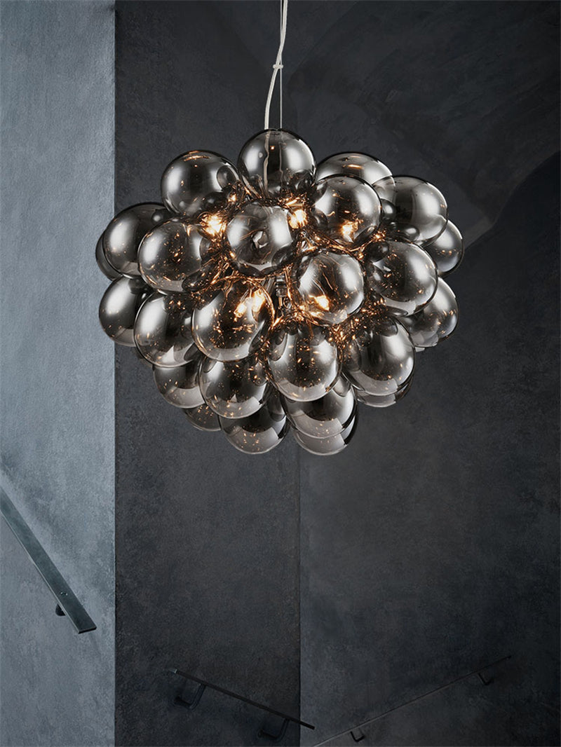 Smoke Grey Glass bubbles Lamp bedroom decoration