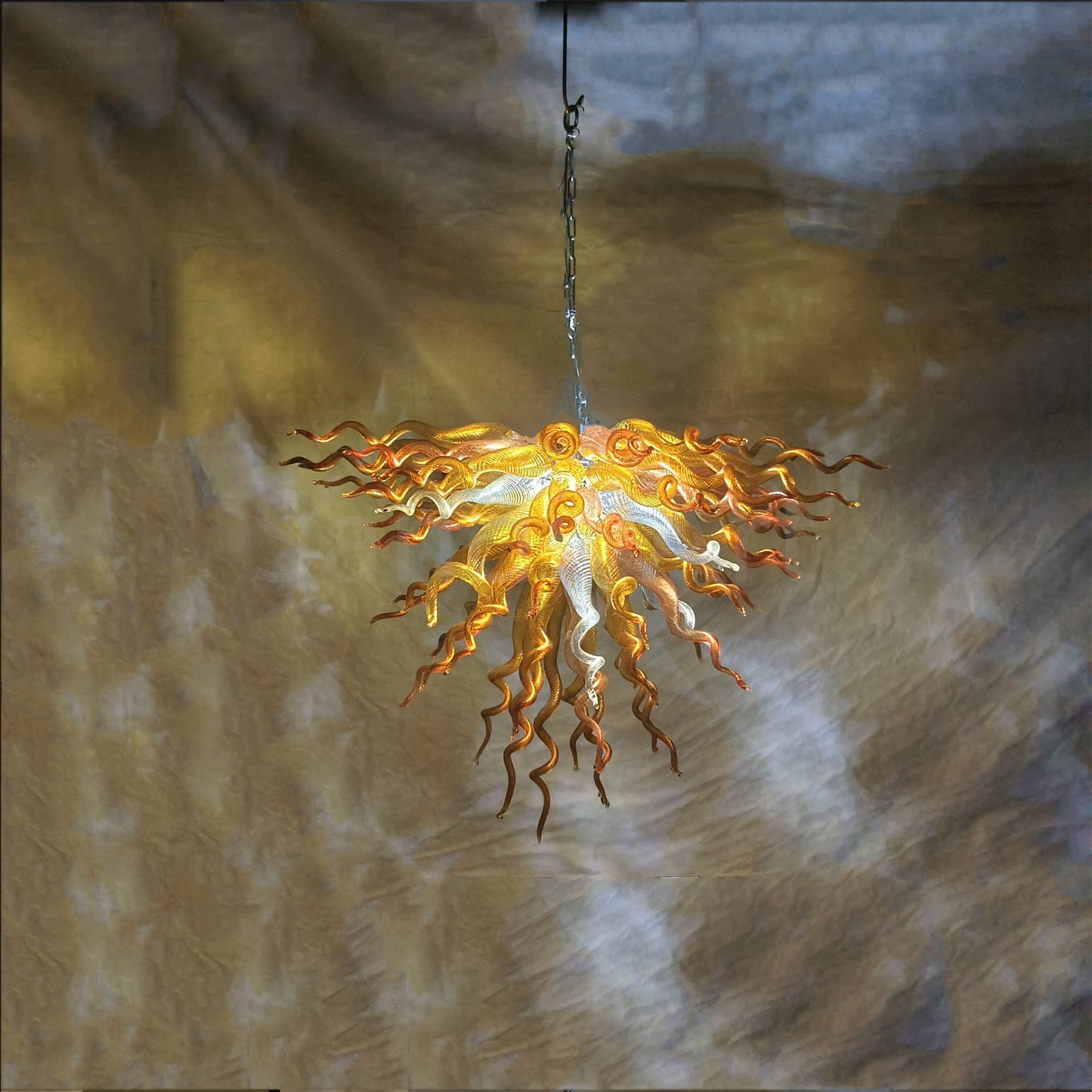 Luxury gold blown glass Artistic Pendant Light dining room decoration