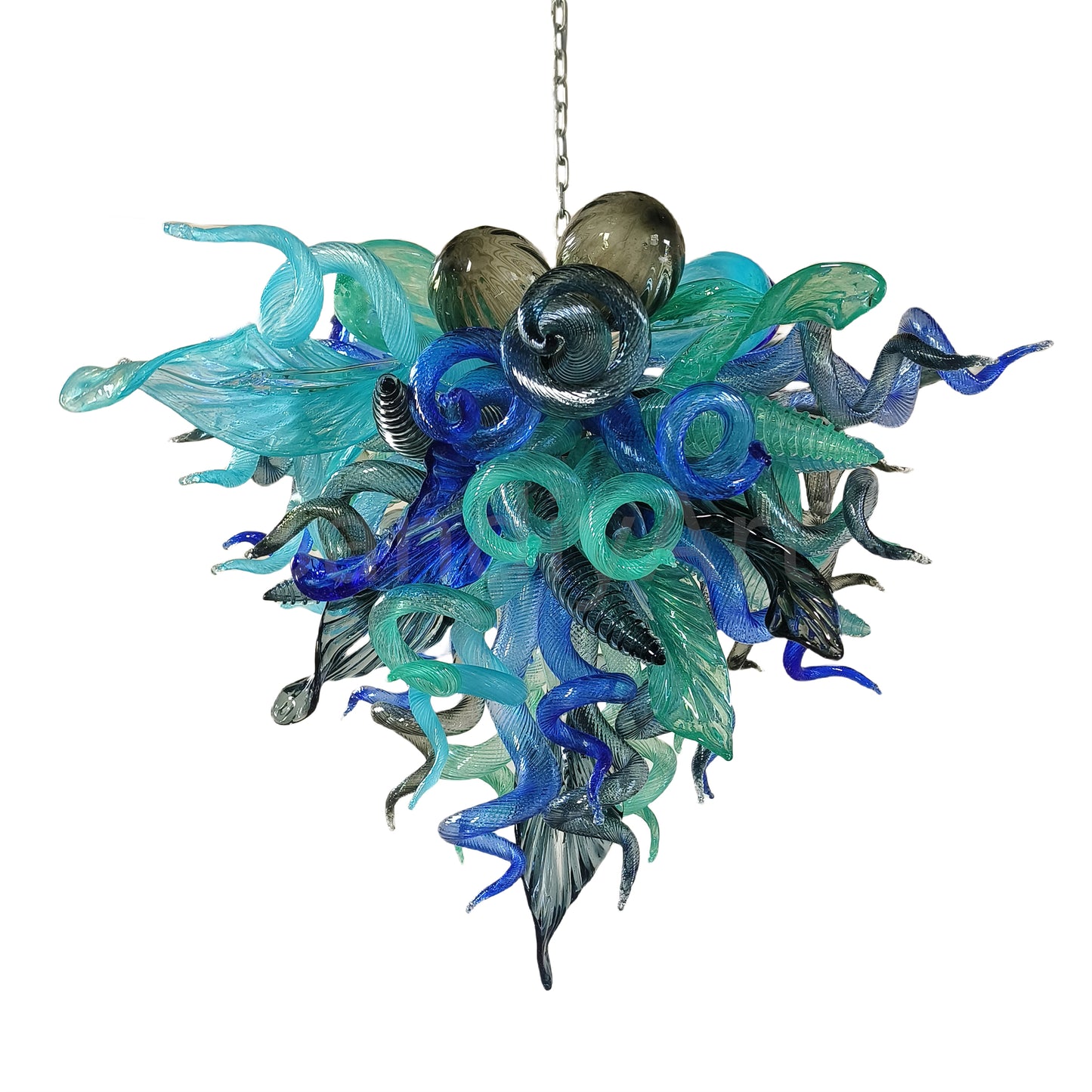 Custom design art blown glass chandelier handmade DIY lighting