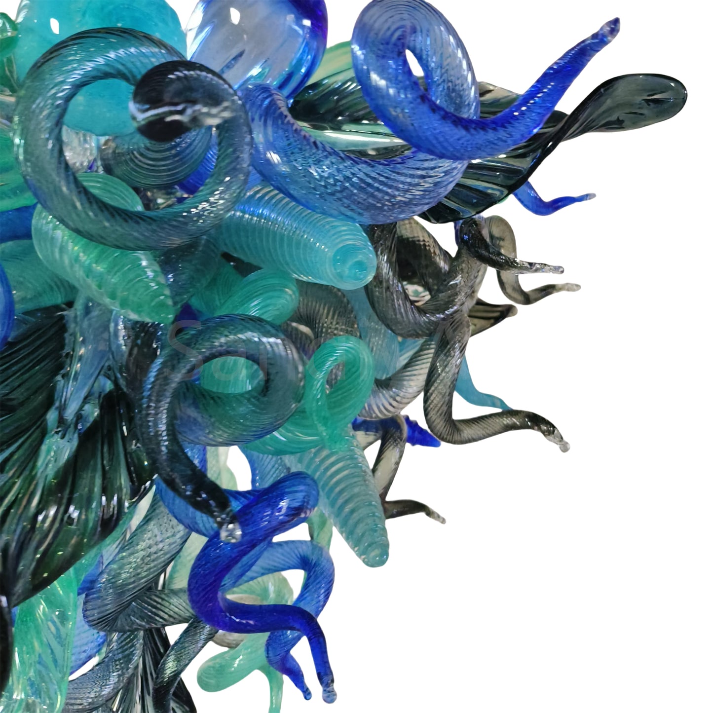 Custom design art blown glass chandelier handmade DIY lighting