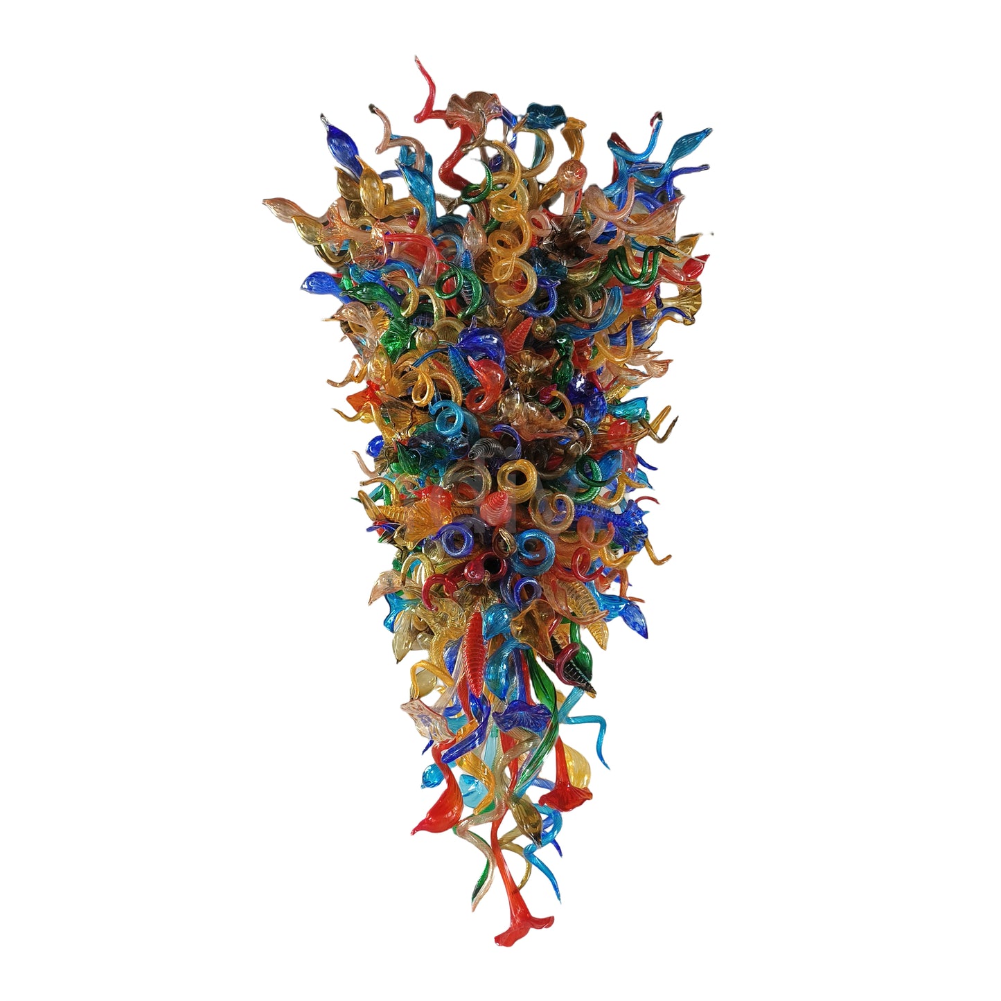 Luxury multicolor hand made villa chandelier colored glaze