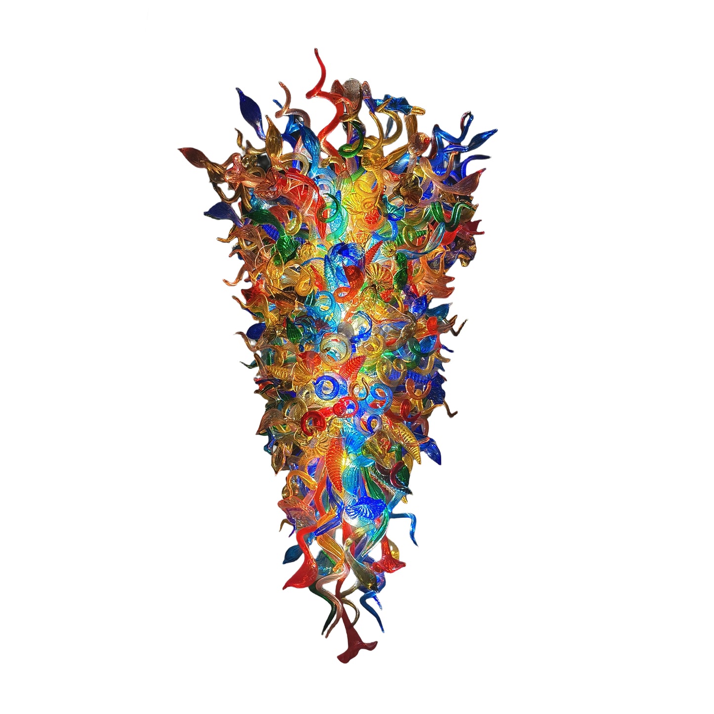 Luxury multicolor hand made villa chandelier colored glaze