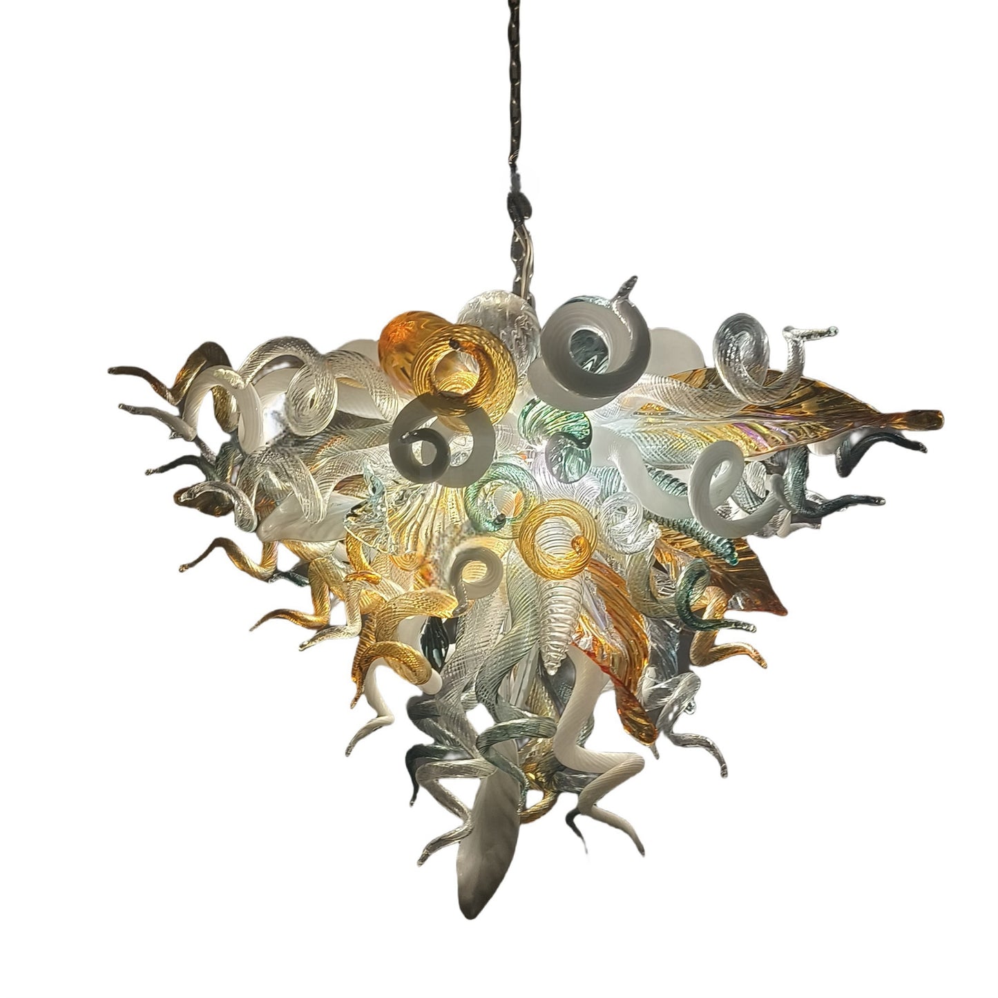 Modern luxury art mouth blown glass chandeliers for dining room