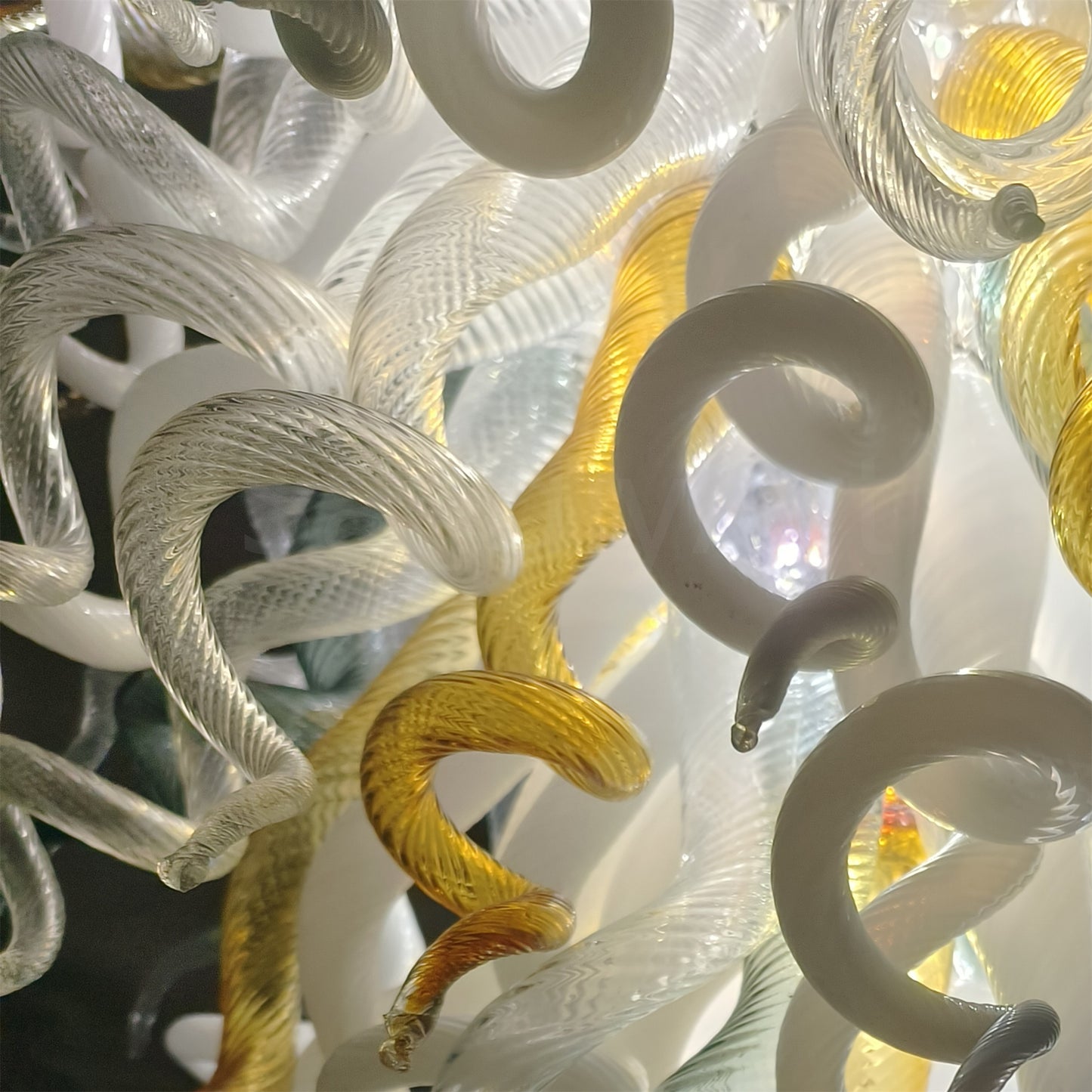 Custom modern design chandelier art hand blown glass pendant lights