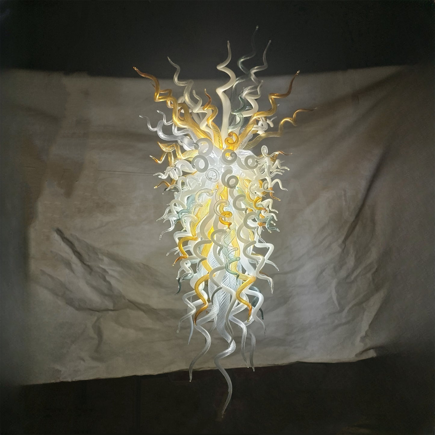 Custom modern design chandelier art hand blown glass pendant lights