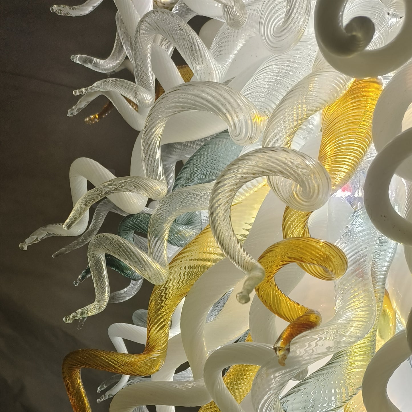 Custom modern design chandelier art hand blown glass pendant lights