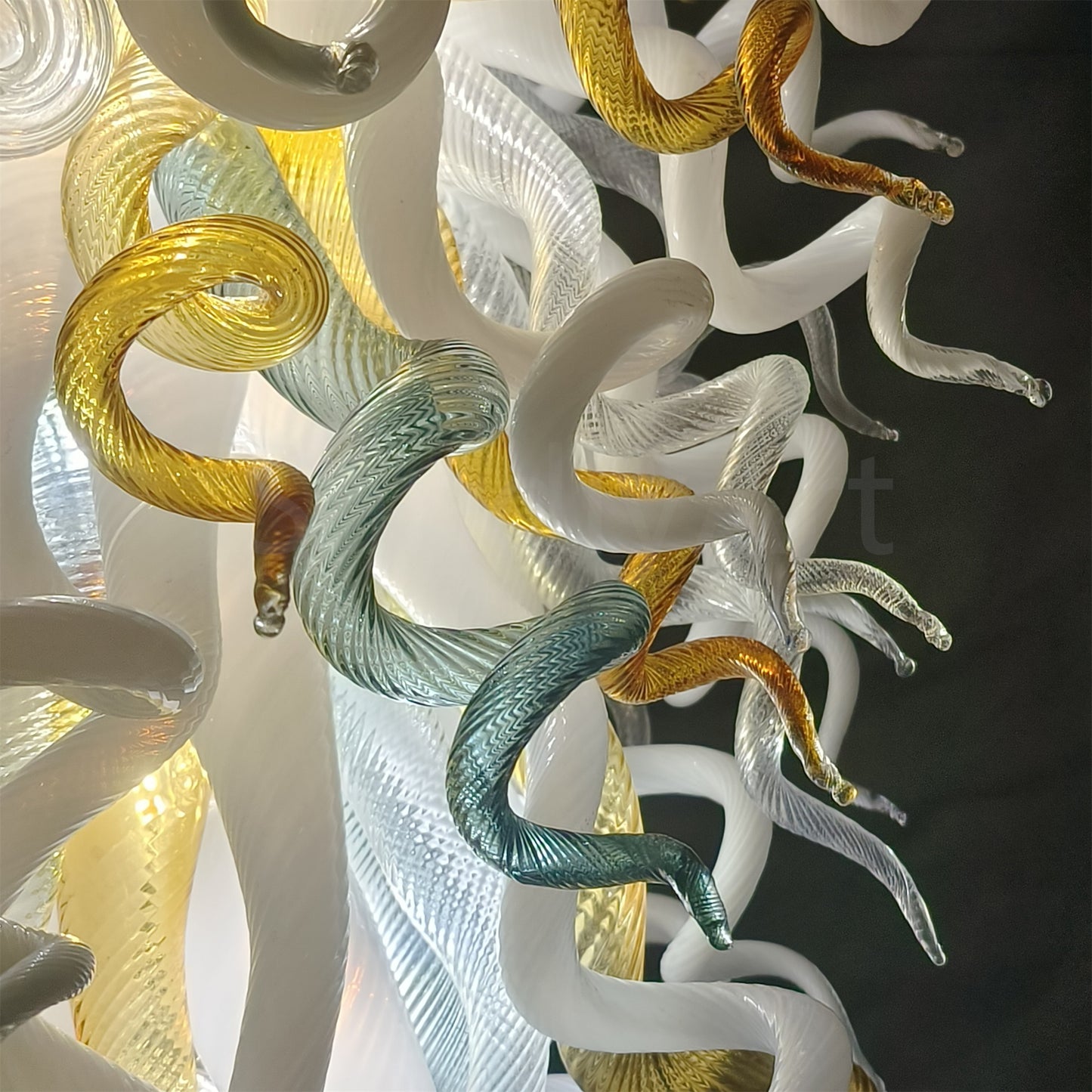 Custom modern design chandelier art hand blown glass pendant lights