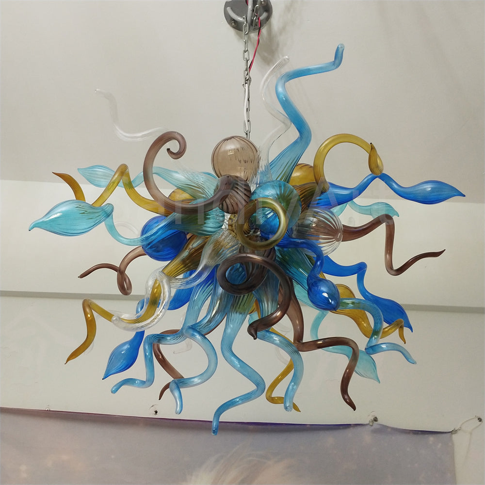 Multicolor diy handblown glass pendant lamp home hotel decoration lighting