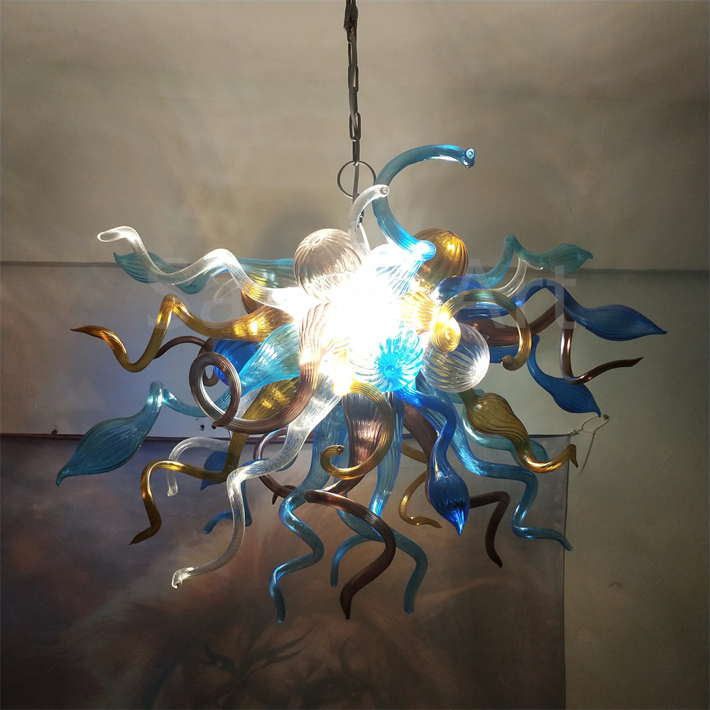 Multicolor diy handblown glass pendant lamp home hotel decoration lighting
