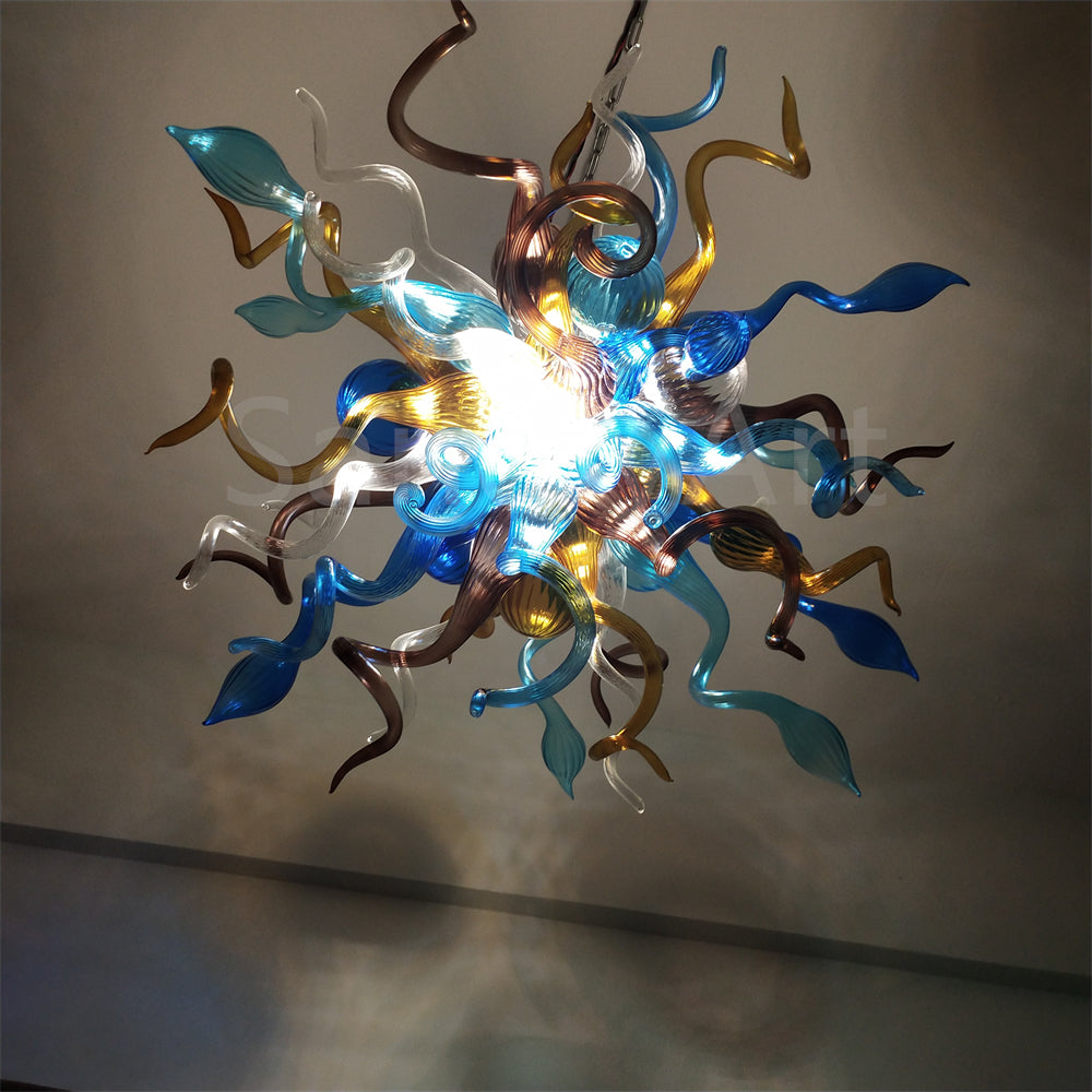 Multicolor diy handblown glass pendant lamp home hotel decoration lighting