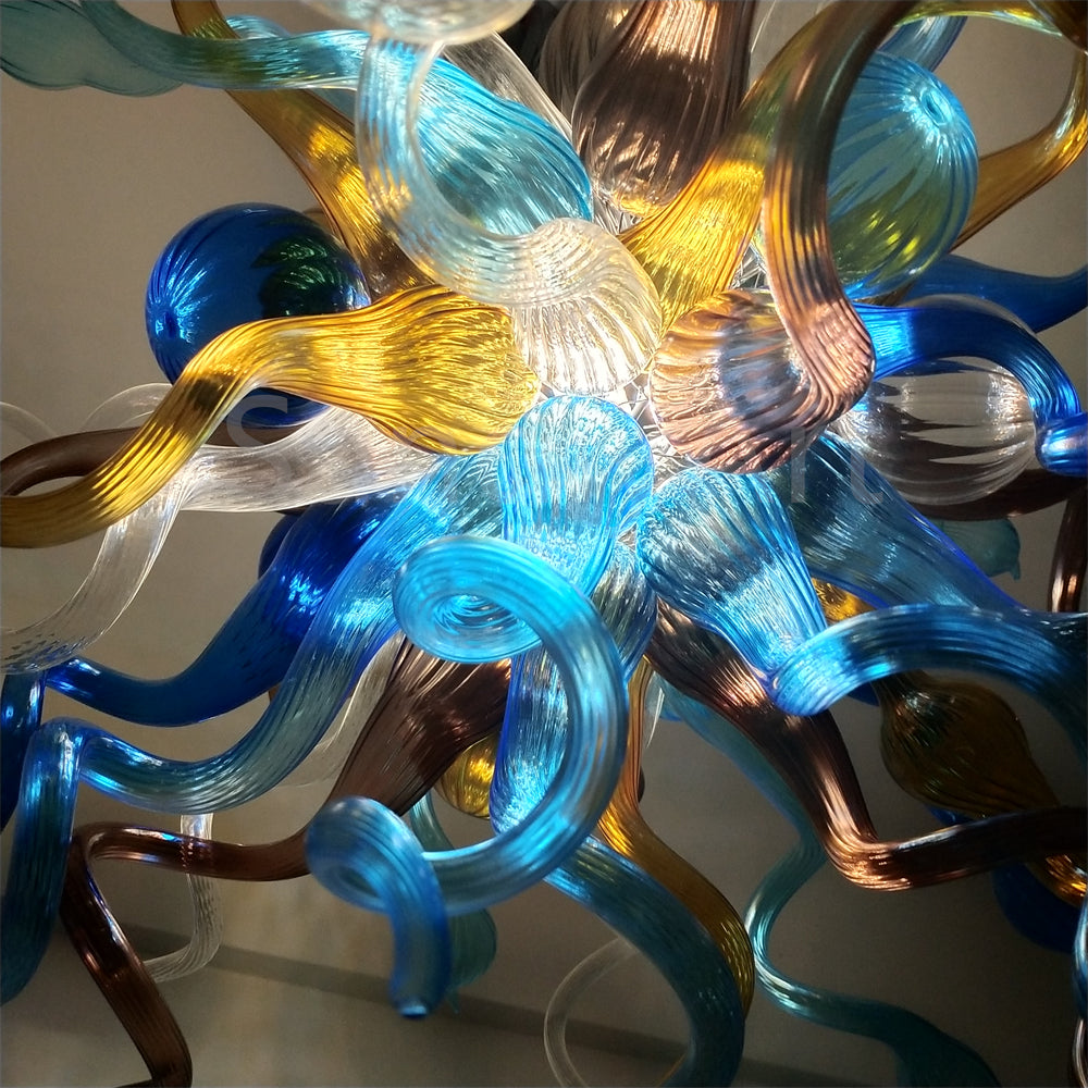 Multicolor diy handblown glass pendant lamp home hotel decoration lighting