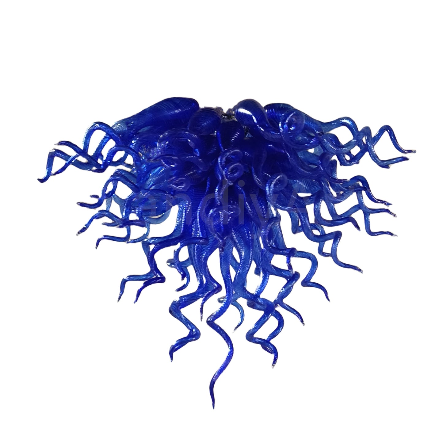 Dark blue color art blown glass LED Pendant Light dining room decoration