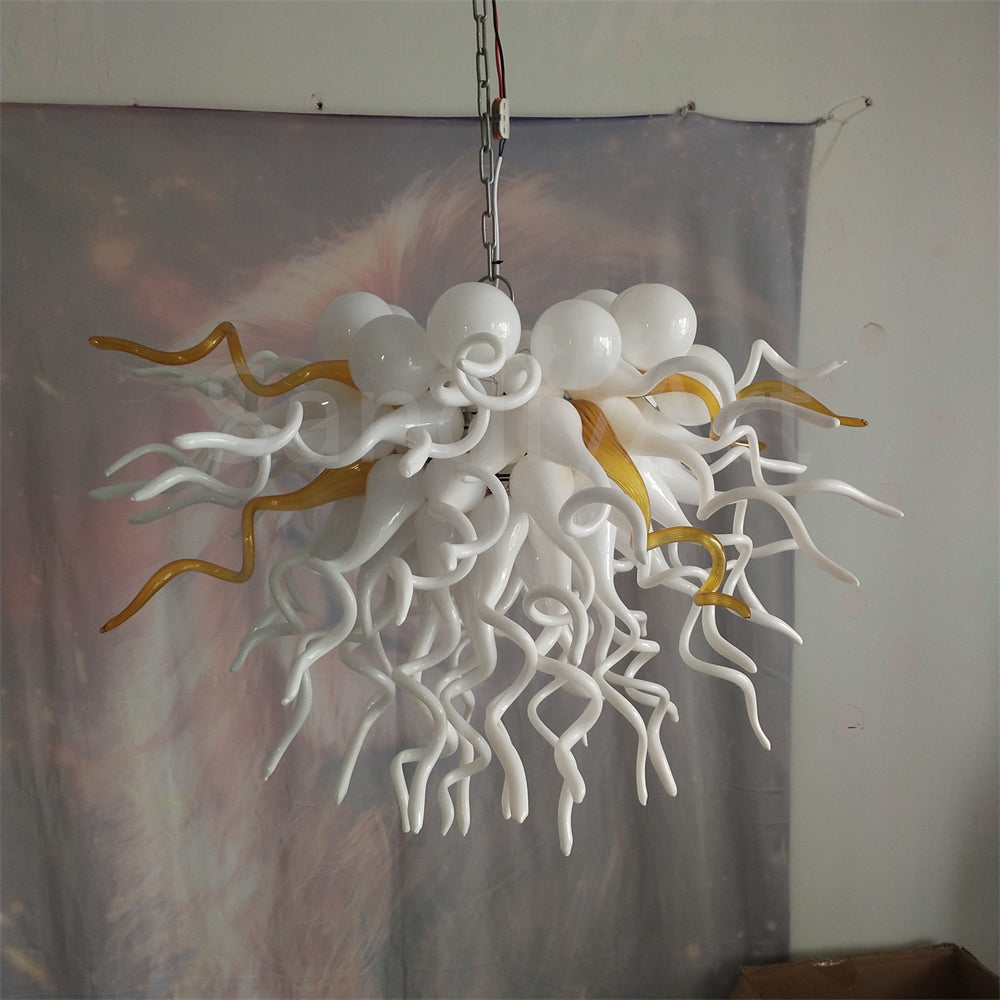 Dining room chandelier custom design hand made diy glass lighting