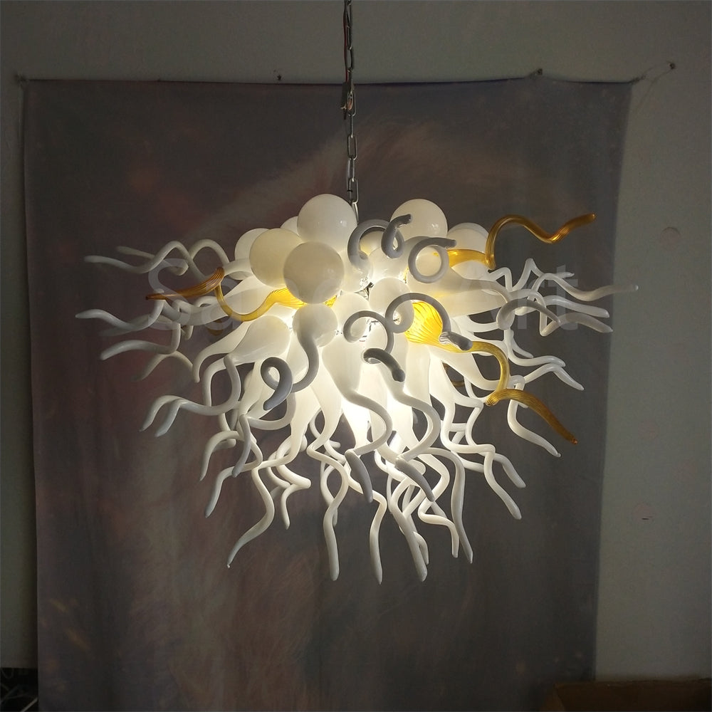 Dining room chandelier custom design hand made diy glass lighting