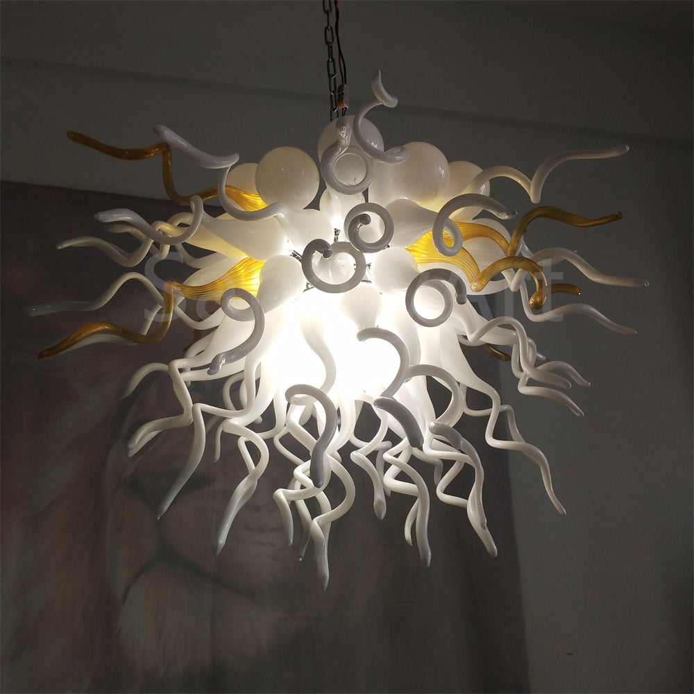 Dining room chandelier custom design hand made diy glass lighting