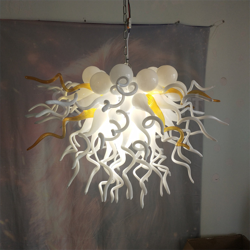 Dining room chandelier custom design hand made diy glass lighting