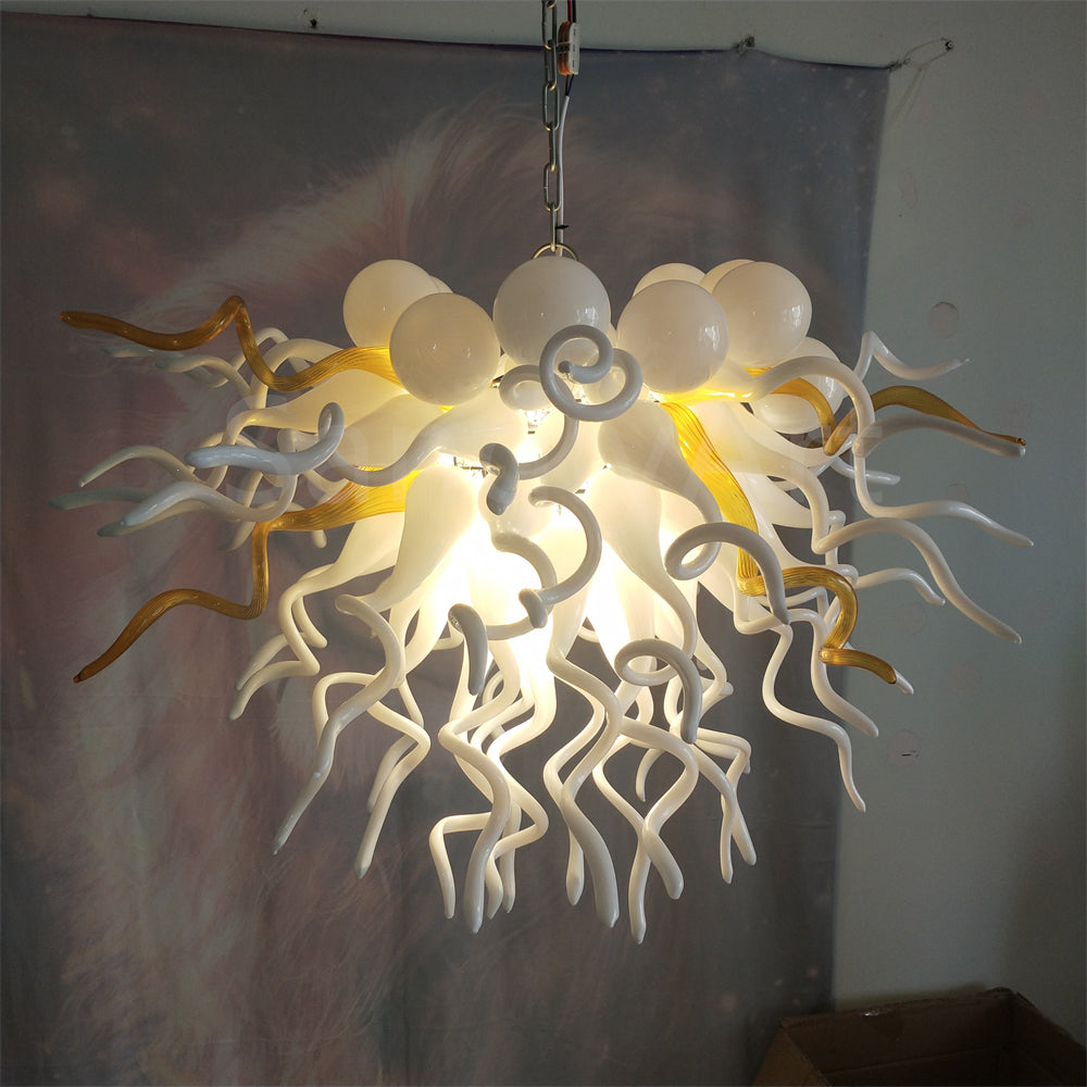 Dining room chandelier custom design hand made diy glass lighting