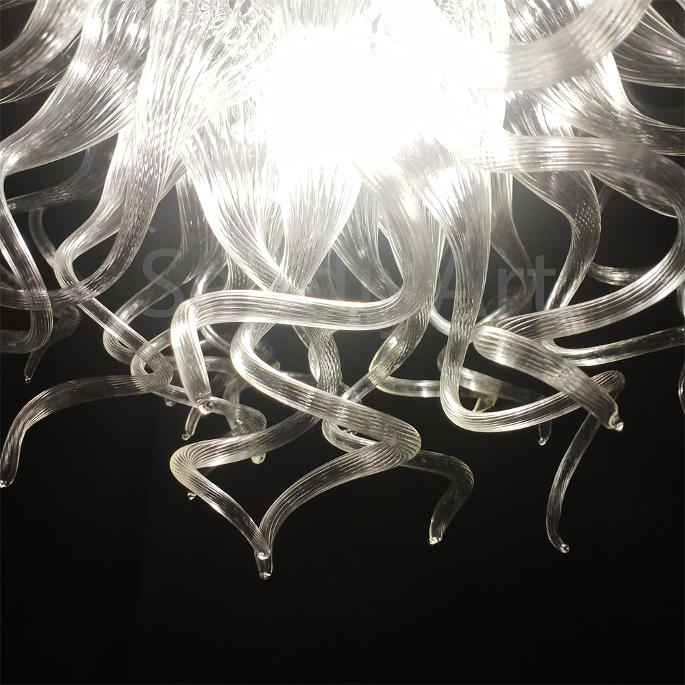 Modern design clear color handblown glass chandelier art home hotel decoration