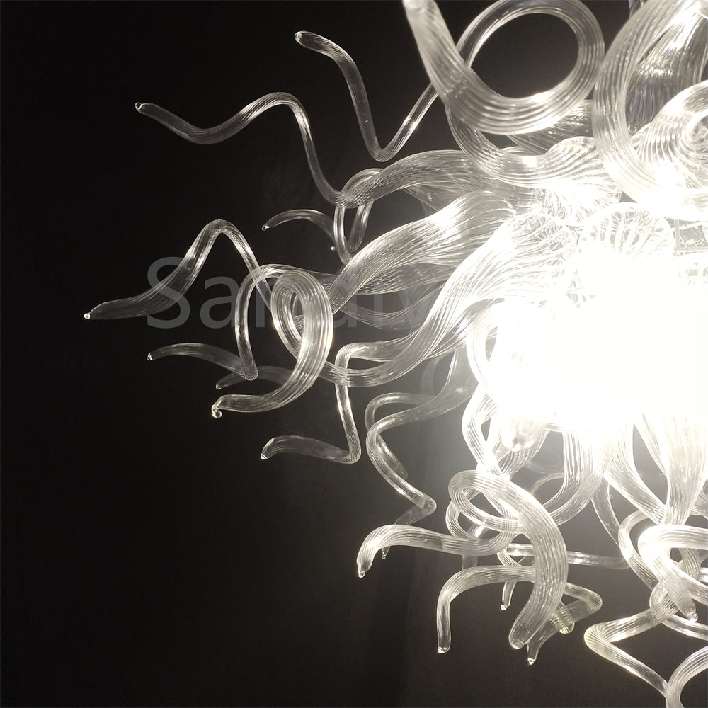 Modern design clear color handblown glass chandelier art home hotel decoration