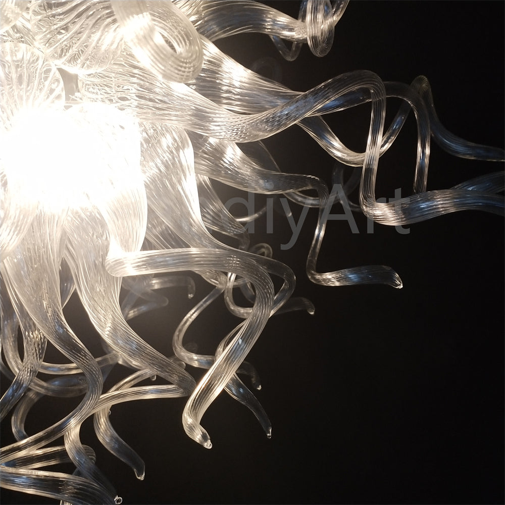 Modern design clear color handblown glass chandelier art home hotel decoration