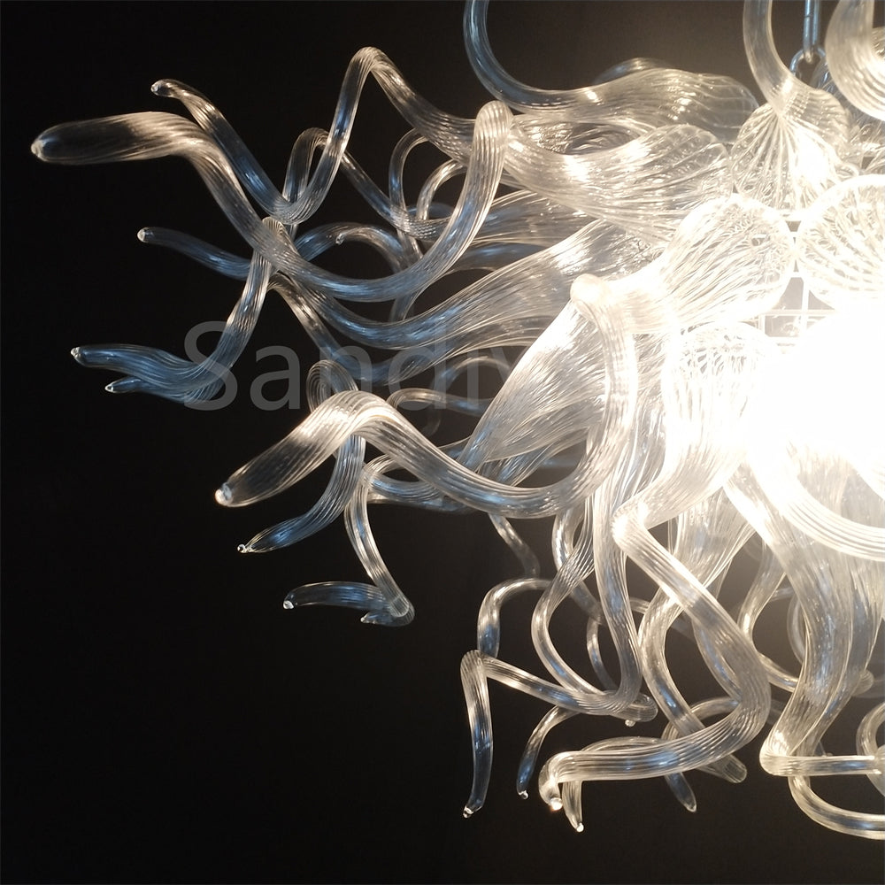 Modern design clear color handblown glass chandelier art home hotel decoration