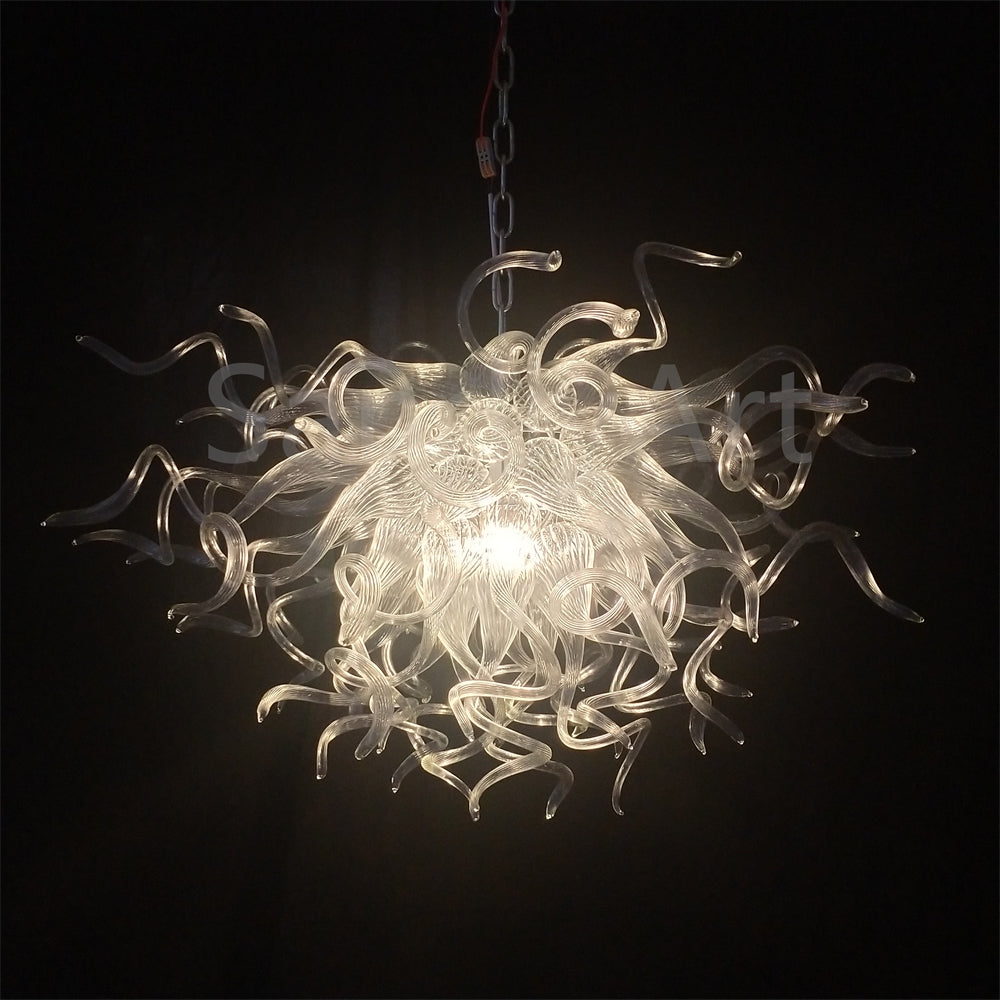 Modern design clear color handblown glass chandelier art home hotel decoration