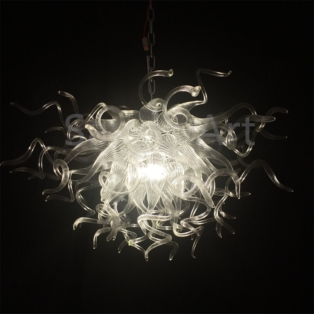 Modern design clear color handblown glass chandelier art home hotel decoration