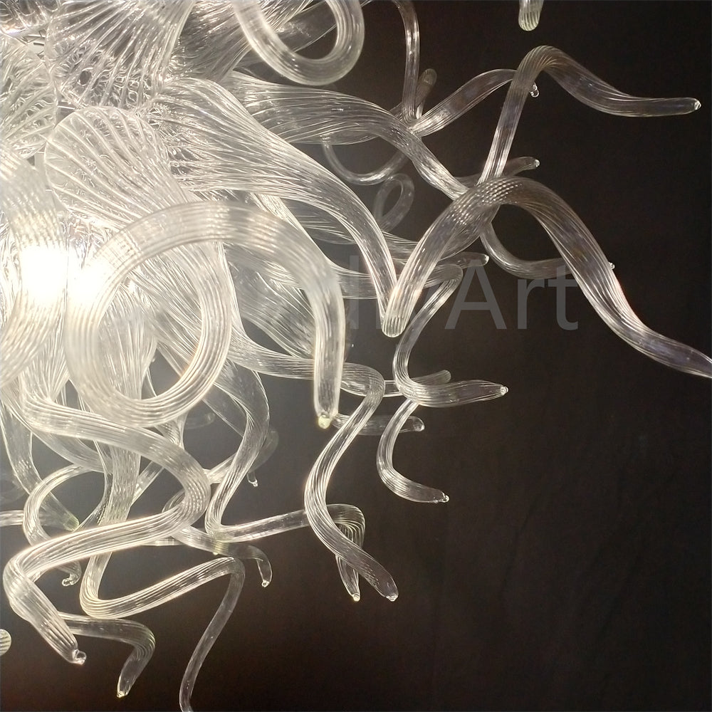 Modern design clear color handblown glass chandelier art home hotel decoration