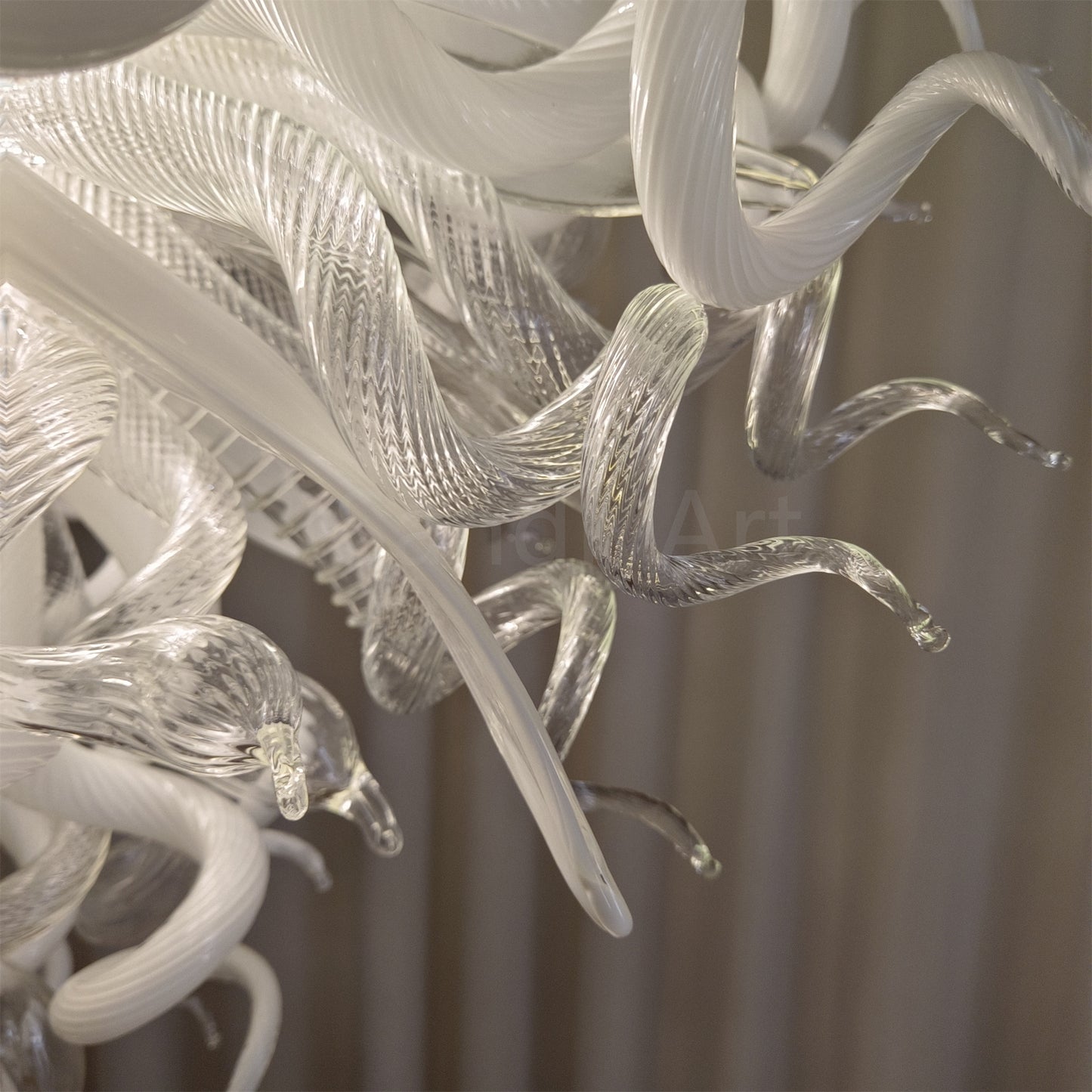 Modern design white color diy handblown glass chihuly style pendant lamp