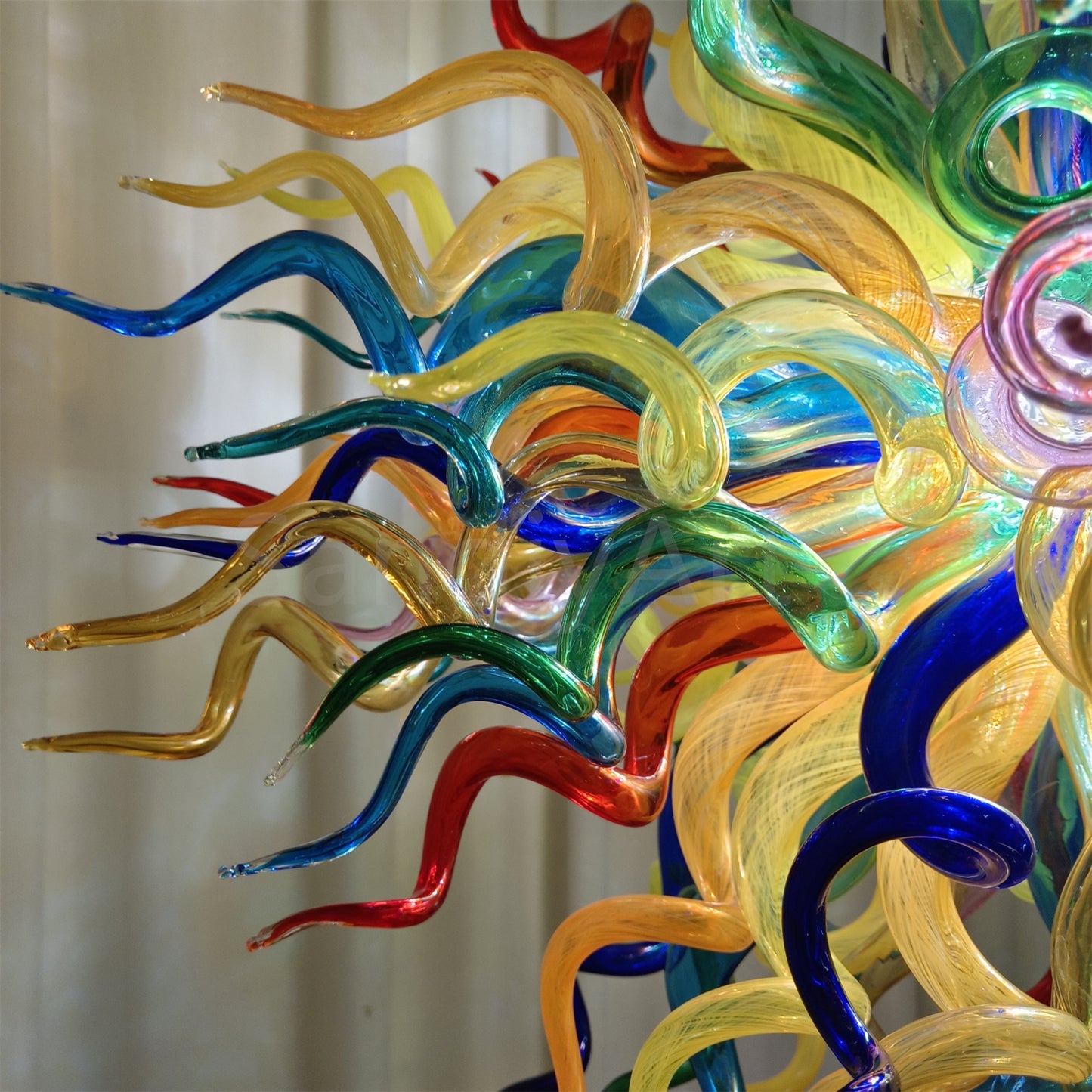 Multicolor round shape hand made murano glass chihuly style art chandelier