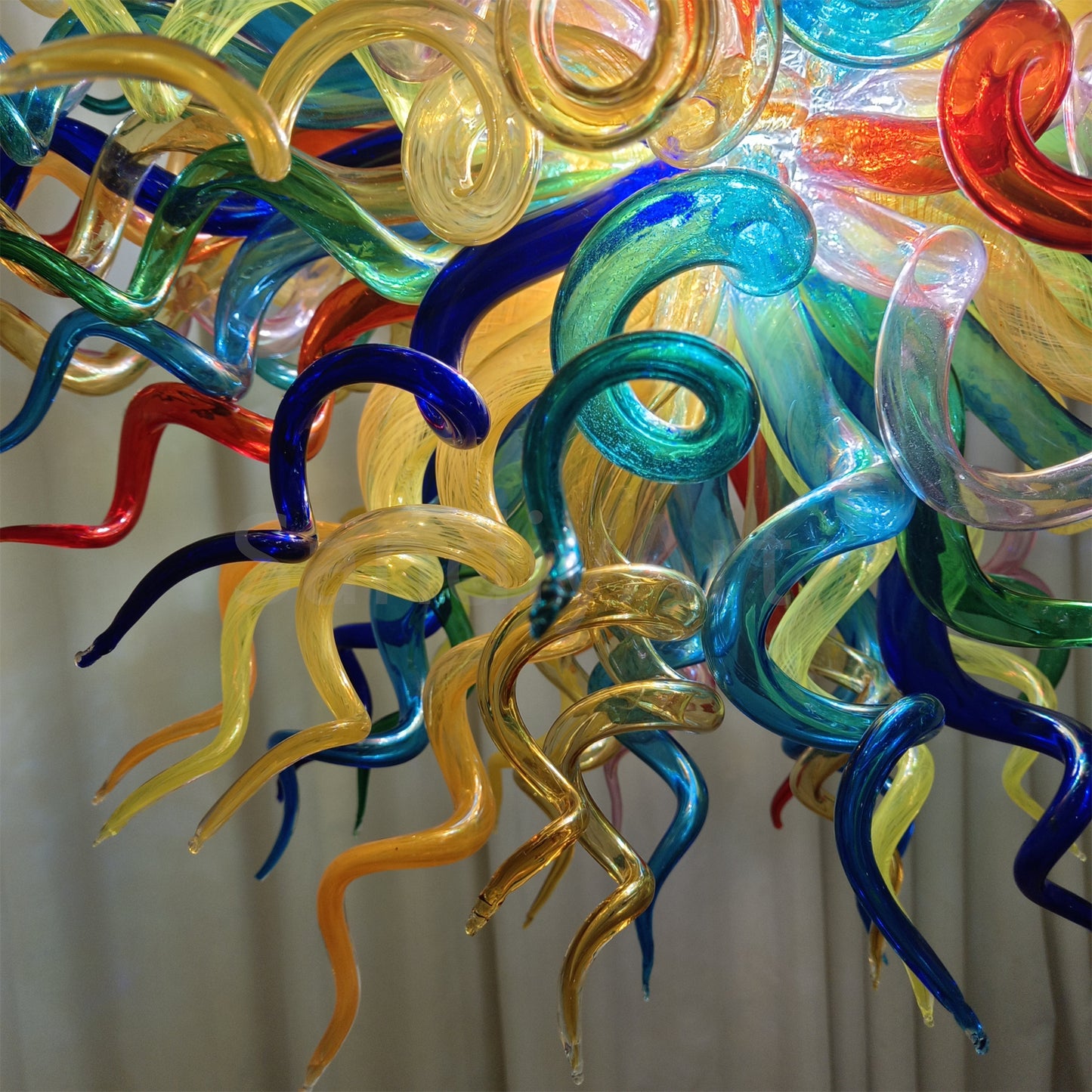Multicolor round shape hand made murano glass chihuly style art chandelier