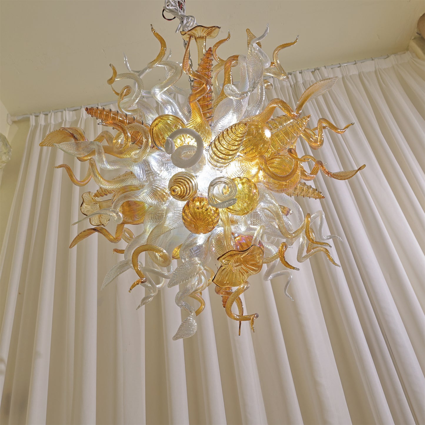 Luxury design hand made blown murano glass Chihuly type chandelier