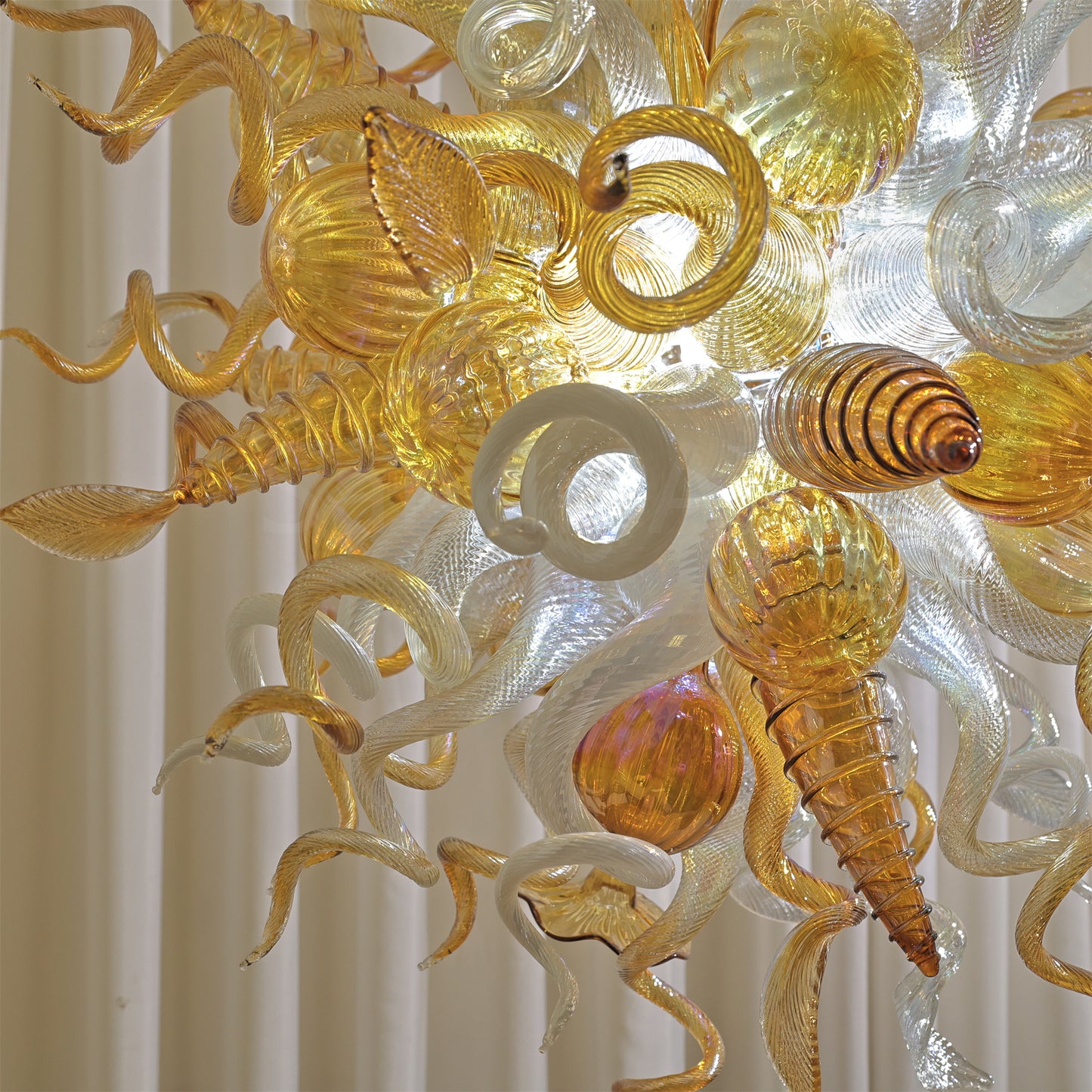 Luxury design hand made blown murano glass Chihuly type chandelier