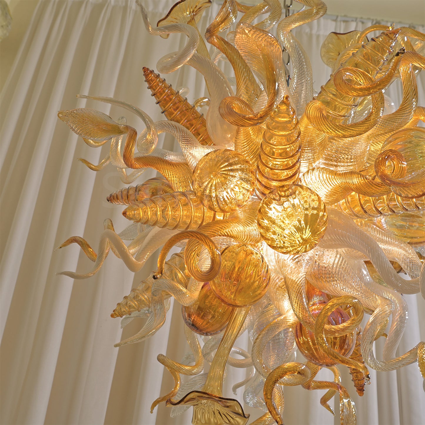 Luxury design hand made blown murano glass Chihuly type chandelier